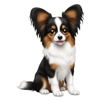 Papillon puppy cute sticker