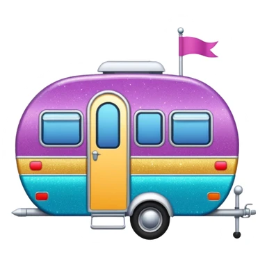 glitter caravan sticker
