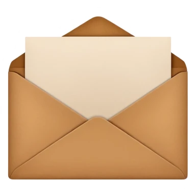 card with brown envelope sticker