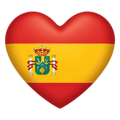 Corazon dividido, la mitad bandera española y la mitad brasileña sticker