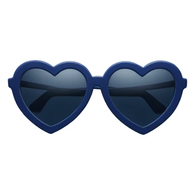 A pair of navy blue heart shaped sunglasses  sticker