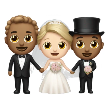 Mr. & Mrs. Teddy wedding sticker