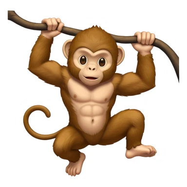 monkey climbing sticker