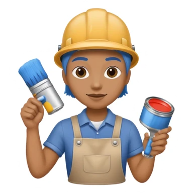 Muralist + roller brush, Street Artists. sticker