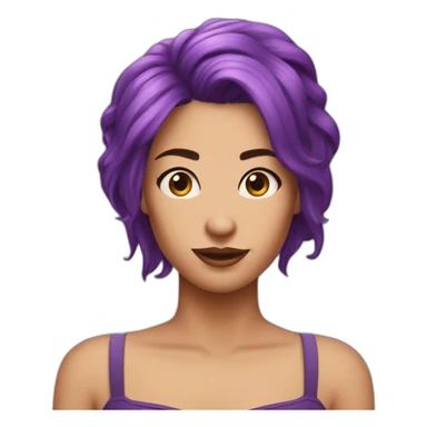Spicyfiona-purple-hair sticker