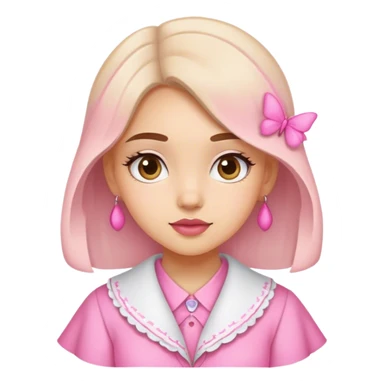 A girly pink trendy papion sticker