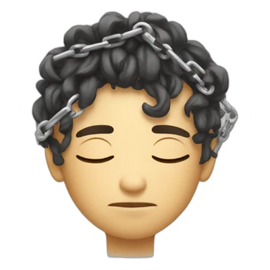 snoozing-chained sticker