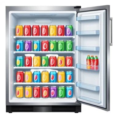Fridge with soda sticker