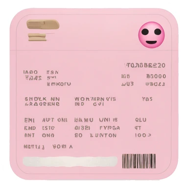 Light pink boarding pass  sticker