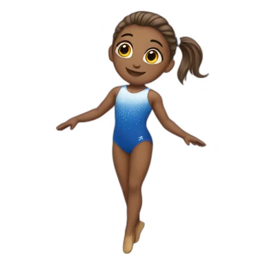 Gymnastics girl sticker