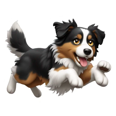 Australian shepherd jumping over anvil sticker