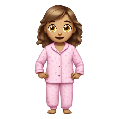 Girl in Cute pink pyjamas sticker