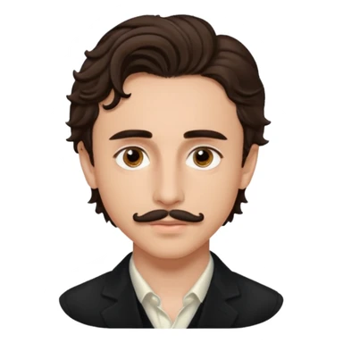 Timothée Chalamet with mustache sticker