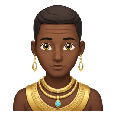 farao in egypt man earring sticker