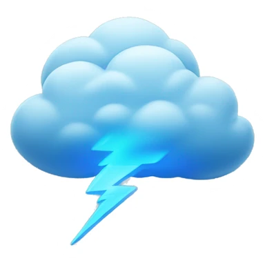 thunder cloud blue light sticker