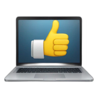 laptop thumbs up sticker