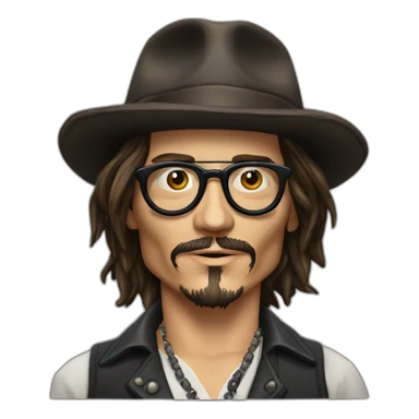 Johnny Depp Stoned  sticker