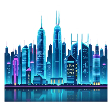 Night city  sticker