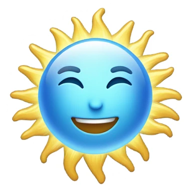 Freezing sun sticker