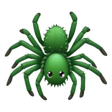 Green Tarantula with little small dark green spikes on its whole body sticker