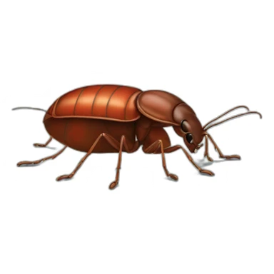 bedbug with long hair and Telefon sticker