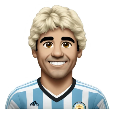maradona argentina young smile sticker