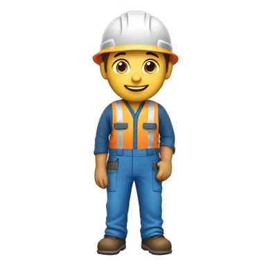  construction worker with blue work wear sticker