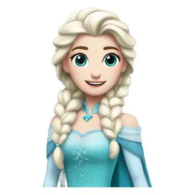 Elsa with Santa outfit sticker