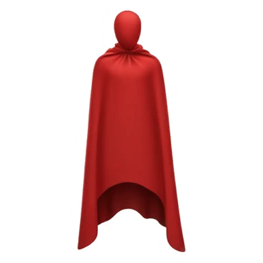 faceless mannequin flying red cape without hood sticker