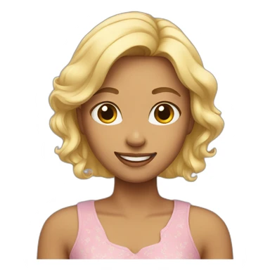 friendly girl wearing a cute dress sticker