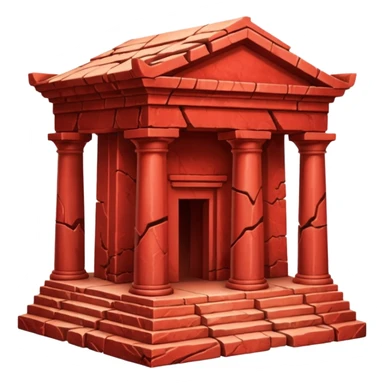 Cracked Temple red sticker