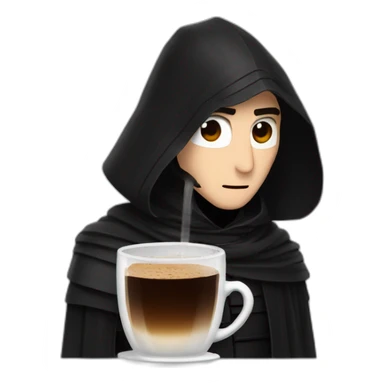 kylo ren drink coffe sticker