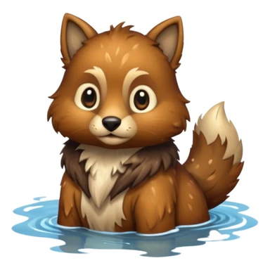 medieval animal in the lake sticker