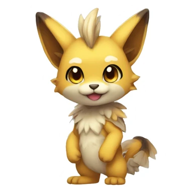 a anthro chibi-style Fakémon-hybrid full body sticker