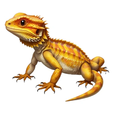 A hyper-realistic bearded dragon (full body) sticker