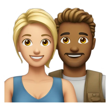A selfie of a couple  sticker