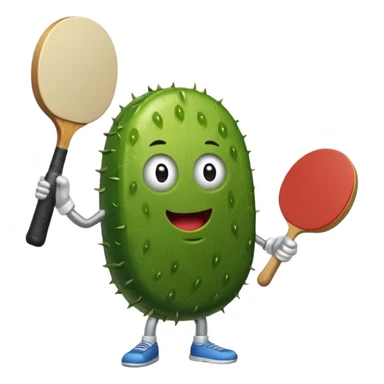 🥒+🏓 sticker