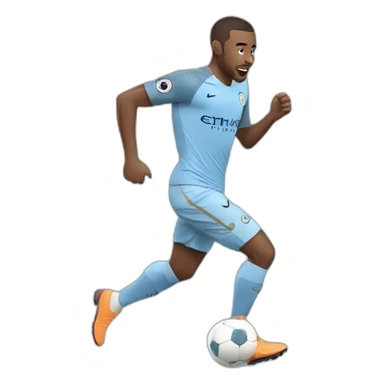 manchester city player running sticker