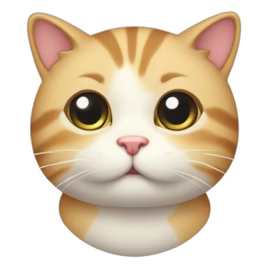 Cute little chubby Cat  sticker