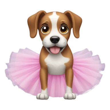 dog with tutu sticker