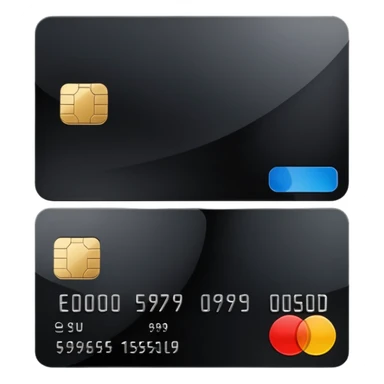 black credit card, no text sticker