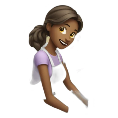 a women doing the dishes sticker