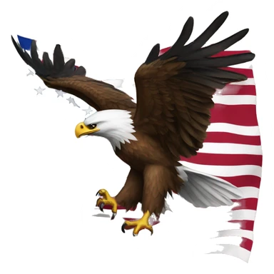 eagle with SMS on flag sticker