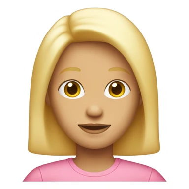 Blond pink shirt sticker