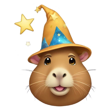 Capybara wizard hat sticker
