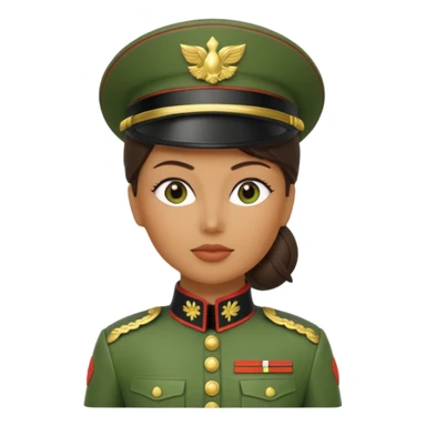 Green toy solider woman sticker