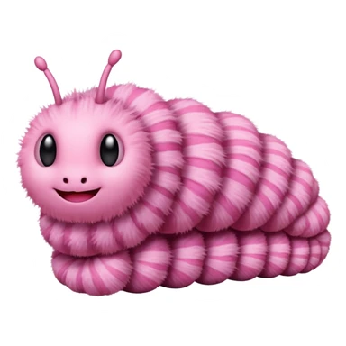Pastel pink caterpillar sticker