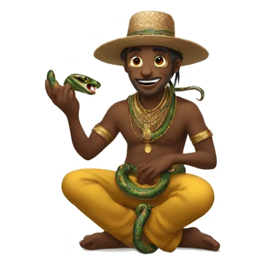 snake charmer with a pungi sticker