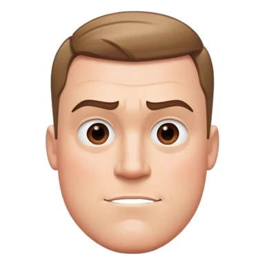 Realistic Mr incredible head without eye mask or suit but with straight face and haircut sticker