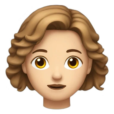 Brown hair young White women, worried muscles sticker